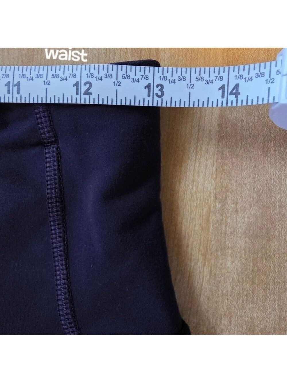 Lululemon Athletica Black Purple Cropped Pants Large #LEG10 - Picture 5 of 9